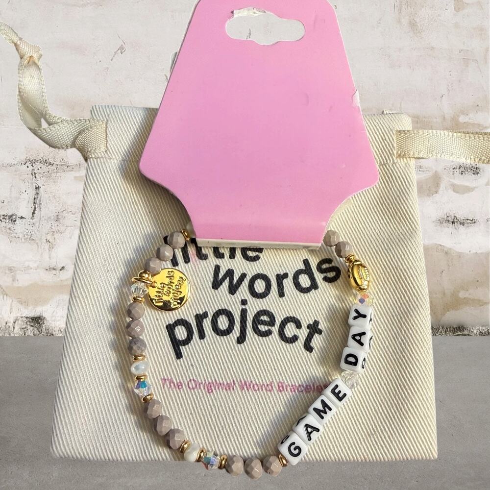 Little Words Project "Game Day" Bracelet + Dust Bag NWT